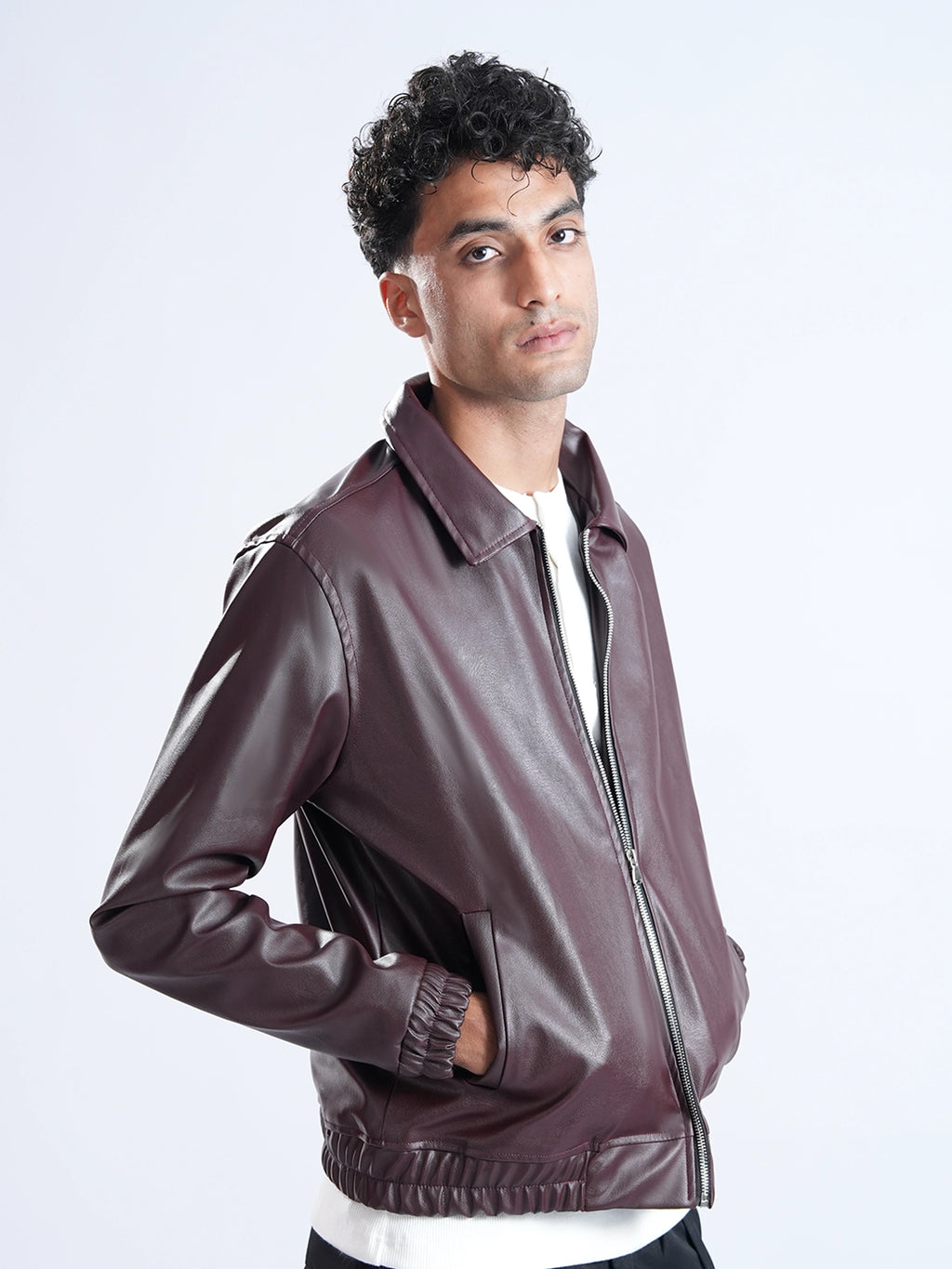 Burgundy Leather Jacket