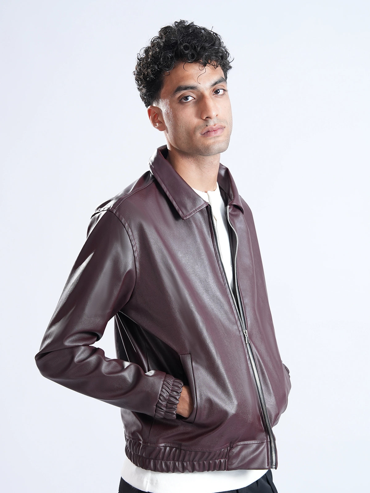 Burgundy Leather Jacket