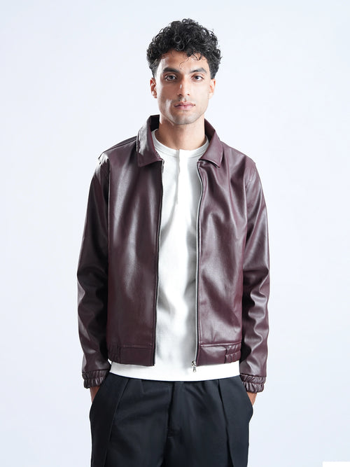 Burgundy Leather Jacket