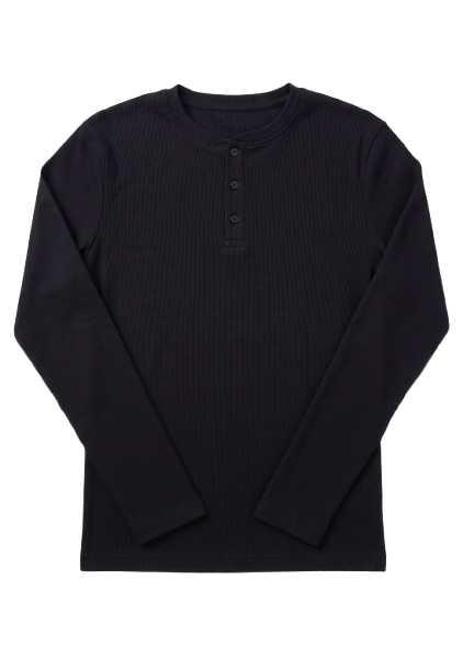 Long Sleeve Henly shirt Black