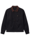 Workwear Jacket - Black with Brown Collar