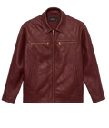 Classic Burgundy Leather Jacket