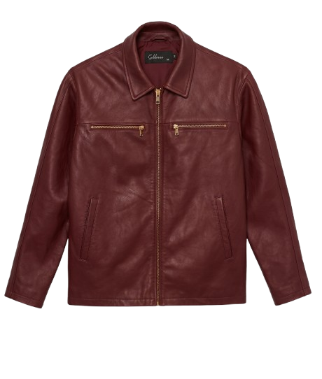Classic Burgundy Leather Jacket