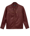 Classic Burgundy Leather Jacket