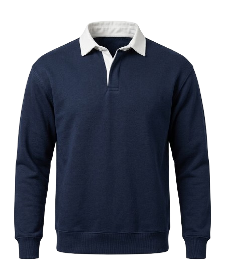 Classic Navy Blue with Grey Collar