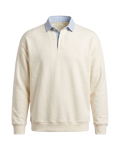 Classic White Polo with Baby Blue Collar