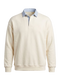 Classic White Polo with Baby Blue Collar