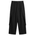 Wide-Leg Double-Pleated Trousers