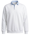 Classic White Polo with Baby Blue Collar