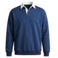 Classic Navy Blue with Grey Collar
